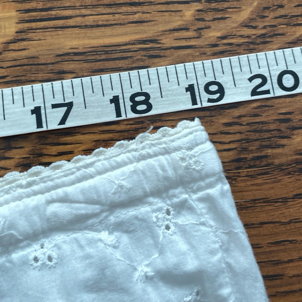 PJ Salvage Eyelet Cropped Pajama Pants Women’s Large White Cotton Lace Trim - Picture 8 of 11